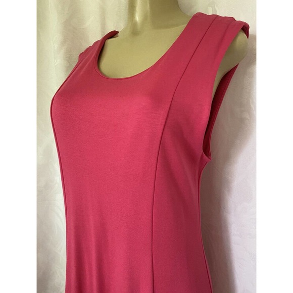 French Connection Dress Flare Pink Sleeveless Round Neck Back Zip 12 XL - Picture 3 of 4